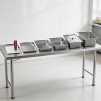 Bac de service européen perforé anti-extrusion en acier inoxydable 201/304 de 20 mm, bac alimentaire, plat à crème glacée, conteneur Gastronorm