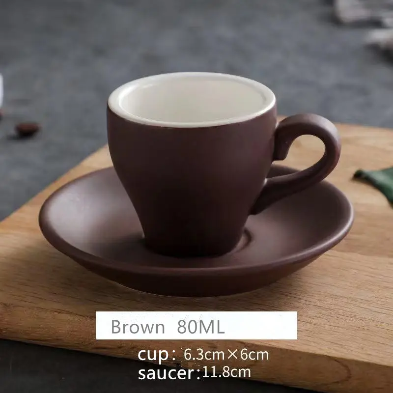 80ML 공장 제조 업체 도매 세라믹 카페 커피 차 컵 세트