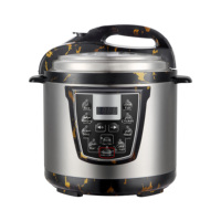 Cuisinière à pression multifonctionnelle commerciale 10L 1300W en acier inoxydable avec cuve intérieure en aluminium