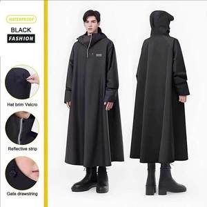 Hot Selling Custom <strong>Long</strong> Oxford Cloth Waterproof Windproof Adult <strong>Raincoat</strong> with Hood and Sleeves for Outdoor Tour Travel - Product Image 4