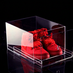 Custom Made Acrylic <b>Shoe</b> Drawer Slide <b>Box</b> Acrylic <b>Shoe</b> <b>Box</b> - Product Image 1