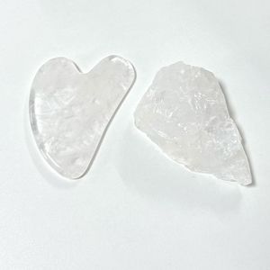 Tabla de Guasha de Jade Cristal Blanco Transparente 100% Natural para el Cuidado de la Piel - Product Image 4