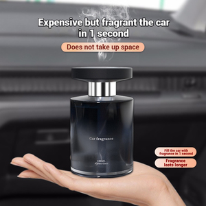 Diffuseur de parfum liquide pour voiture moderne de luxe, en verre, 100 ml, noir, avec un parfum longue durée et un air rafraîchissant par évaporation naturelle - Product Image 4