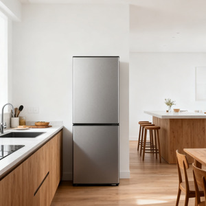 Frigorifero a <span class=keywords><strong>Doppia</strong></span> <span class=keywords><strong>Porta</strong></span> da 175L, 220V, Congelatore a Caricamento dal Basso, Frigorifero Compatto a Risparmio Energetico per Uso Domestico - Product Image 6