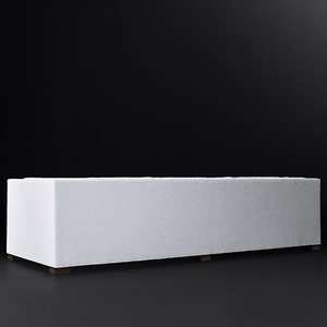 Ensemble de canapés Rhoohill personnalisable en lin blanc de luxe, style rétro pour villa, salon, meubles de salon, canapé <span class=keywords><strong>3</strong></span> <span class=keywords><strong>places</strong></span> - Product Image 4