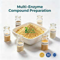 Enzima Compuesta para Alimentación Animal, Multi-Enzima, Xilanasa, Proteasa, Amilasa, en Polvo, Granular, Termoestable, para Aves de Corral, Cerdos, Acuicultura, FAMI-QS, HALAL