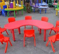 Meubles de maternelle, ensemble table et chaise en plastique pour enfants, bureau d'étude, table de devoirs, bureau d'apprentissage pour la maternelle