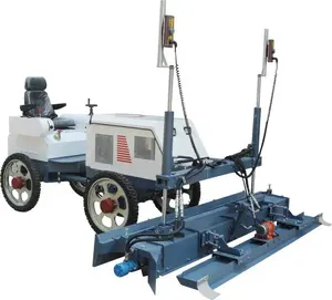 Pabrik CANMAX 4 roda otomatis mesin konstruksi jalan beton lantai Levelling semen mesin Laser tingkat