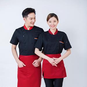 Uniformes de restaurant à manches courtes pour les employés Uniforme Restaurant Chef <span class=keywords><strong>Vert</strong></span> Uniform - Product Image 3