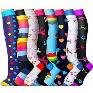 Chaussettes pour hommes 100% Nylon Athletic Crew Chaussettes colorées pour cyclisme Compression Genou High Tube Chaussettes Antidérapantes Tricoté <span class=keywords><strong>Logo</strong></span> Cuff Body - Product Image 6