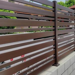 새로운 모던 디자인 모듈형 울타리 알루미늄 금속 수평 마당 프라이버시 슬랫 펜스 패널 야외 정원 울타리 - Product Image 4