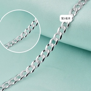 สร้อยคอเงินแท้แบบโซ่สำหรับผู้ชาย - ดีไซน์ล่าสุดสำหรับงานแต่งงาน งานหมั้น และของขวัญงานปาร์ตี้ - Product Image 2