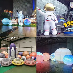 Advertising Oxford Inflatable Astronaut Mascot Space Man Model Giant Inflatable Astronaut With Led Lighting