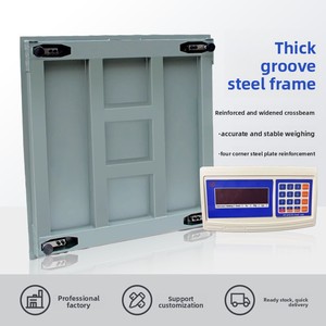 Englische LCD-Anzeige Kleine Elektronische Bodenwaage Verstärkte Hochpräzise Kohlenstoffstahl-Plattform SCS Anpassbar - Product Image 2