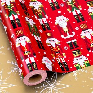 80g Christmas gift wrapping <b>paper</b> <b>Red</b> plum clusters New product in stock Backside printed with golden Merry Christmas - Product Image 1