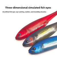 Leurre souple bionique transfrontalier en forme de queue de poisson pour la pêche au bar en mer et en eau douce, appât artificiel souple coulant