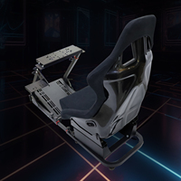 Siège de jeu de course simulé JBR1012K avec support de volant et siège arrière en fibre de verre