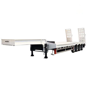Semirremolque de Plataforma Baja de Acero para Transporte de Vehículos Pesados, de 4 Ejes y 40 Pies, de Alta Capacidad de Carga, Marca Famosa en China - Product Image 4