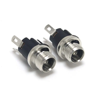 Conector DC-025M-2.0, Conector Hembra DC para Montaje en Panel PCB, Conector de Alimentación DC de 5.5*2.1mm