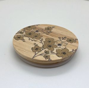 Оптовая продажа, УФ-печать, сосна, Резиновая, из бука, грецкого ореха, бамбуковые деревянные банки с деревянными крышками с воздухостойкой силиконовой прокладкой - Product Image 2