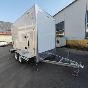 Cabine de douche mobile de luxe, écologique et durable pour événements en plein air, avec toilettes japonaises automatiques intelligentes et douche dorée - Product Image 3