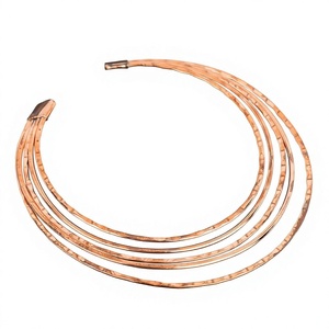 Antique Copper Necklace with <b>Rope</b> <b>Chain</b> Elegant Handmade Design for Wedding & Daily Wear Luxury Fashion Jewelry Gift - Product Image 1