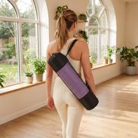 Tapete de Yoga Premium de Goma con Correa de Transporte y Bolsa, Ecológico, Antideslizante, Ligero, Plegable, Sin Olor, de Alta Calidad