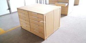 Kính quang học kính Vali gỗ tùy chỉnh trượt mở với đường sắt quang học khung lưu trữ ngăn kéo - Product Image 4