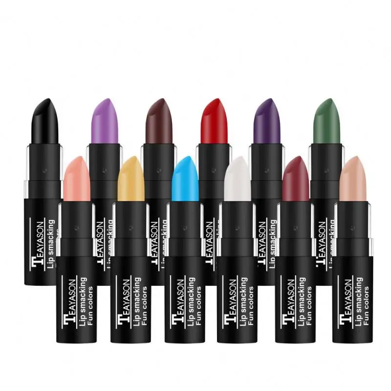 Make Your Own Lipstick Dark White Nude Color Vampire Olive Green Black Purple Halloween Retro Makeup cruelty free Lipstick