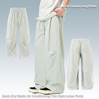 Mode personnalisée pour hommes, pantalon cargo surdimensionné, décontracté, ample, jambes larges, couleur unie, baggy, jogging, taille élastique, pantalon de sport vierge