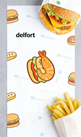 Papier d'emballage personnalisé avec logo, résistant à l'huile et de qualité alimentaire, vente en gros pour les restaurants de burgers et de poulet frit