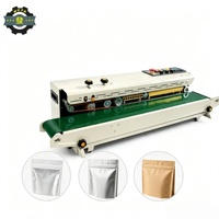 Scelleuse horizontale continue FR-1200C, scellage automatique des sacs en plastique pour les usines de transformation alimentaire