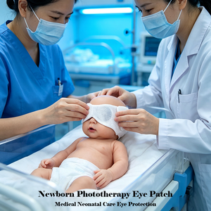 Cache-œil respirant de qualité supérieure pour thérapie par la lumière bleue pour nouveau-nés, stérilisé, avec conception élastique pour le traitement de la photothérapie infantile - Product Image 3
