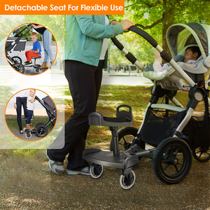 SUNNUO Accessoire de siège universel amovible Stand-On <span class=keywords><strong>Board</strong></span> pour enfants de 2 à 6 ans Baby <span class=keywords><strong>Buggy</strong></span> Standing <span class=keywords><strong>Board</strong></span> pour toutes les poussettes - Product Image 3