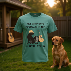 El tiempo pasado con perros y guitarras nunca es un tiempo perdido - Camiseta - Product Image 3