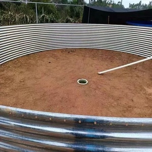 Bassin d'élevage commercial de tilapias, structure en acier galvanisé, revêtement en PVC, bassin rond pour aquaculture intensive en recirculation (<span class=keywords><strong>RAS</strong></span>) - Product Image 5