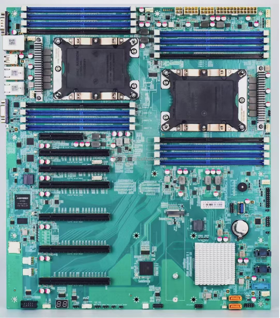 New C621 ATX DDR4 256GB Server Motherboard Intel Dual LGA3647 Xeon 2CPU 10Gbe M.2 Support 4GPU SATA Double Channel