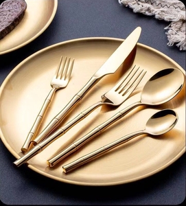 Juego de Cubiertos DF1110, Cuchara de Mesa, Acero Inoxidable, Mango con Forma de Bambú, Buena Venta - Product Image 3