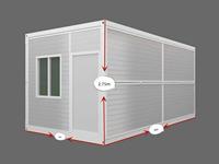 Maison modulaire préfabriquée portable extensible à 2, 3 ou 4 chambres, maison conteneur pliable de 20 pieds à bas prix