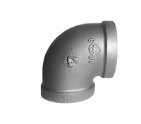 RUIHENGJUN Raccord de tuyauterie en fonte malléable, Coude à 90 degrés Classe 150, Revêtement en zinc ASTM A197, Shandong