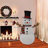 Maßgefertigter Umweltfreundlicher 5FT Weißer Weihnachtsmann aus Metall/Stoff für Innen- und Außendekoration zu Weihnachten und Feiertagen der Marke G&L