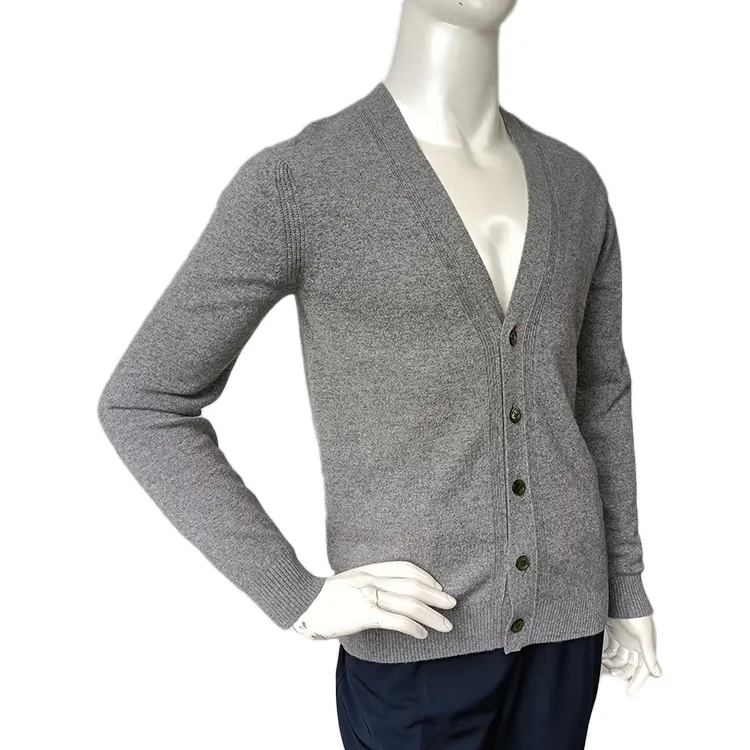 Factory Supply Casual Oem/Odm Autumn Chunky Sweater Mens Cashmere Cardigan