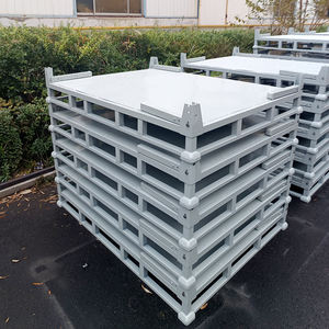 भारी शुल्क फोल्डेबल क्यू 235 फोल्डिंग स्टेकबल स्टील पैलेट भंडारण कंटेनर कार्गो और भंडारण उपकरण - Product Image 5