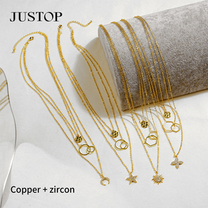 Collar Largo con Colgante, OEM/Venta al por Mayor, Personalizado, Impermeable, de Acero Inoxidable, Chapado en Oro y Plata, Cadena de Eslabones, Collar Unisex de Moda - Product Image 4
