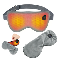 Masque de sommeil chauffant rechargeable avec minuterie intelligente, chauffe-yeux électrique sans fil avec batterie 1000 mAh