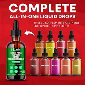 Suplementos de Extracto de Pimienta de Cayena en Gotas Líquidas, Bayas de Espino Blanco, Vitamina D3 K2, Raíz de Remolacha y Cúrcuma, Marca Privada OEM/ODM - Product Image 3
