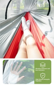 Hamaca <span class=keywords><strong>de</strong></span> <span class=keywords><strong>Camping</strong></span> con Toldo Impermeable - Hamaca con Soporte y Mosquitera, Hamaca Portátil para Exteriores para 2 Personas - Product Image 6