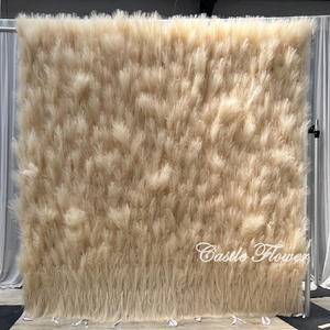 แผงฉากหลังลายดอกกุหลาบทำจากผ้าไหมธรรมชาติ,สำหรับตกแต่งงานแต่งงานตกแต่งผนัง M825กำหนดเอง5D 3D ผ้าม้วนขึ้น Pampas - Product Image 1