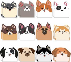กระดาษโน้ตแบบมีกาวลายการ์ตูนแมว 12 ชิ้น แผ่นบันทึกข้อความแบบไม่มีเส้นบรรทัด ใช้ติดตู้เย็น ประตู คอมพิวเตอร์ - Product Image 2