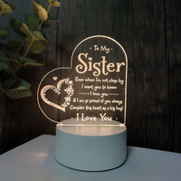 Lampes de bureau LED 3D à illusion Mini veilleuses acryliques chaudes de dessin animé créatif pour les décorations de la fête des pères
